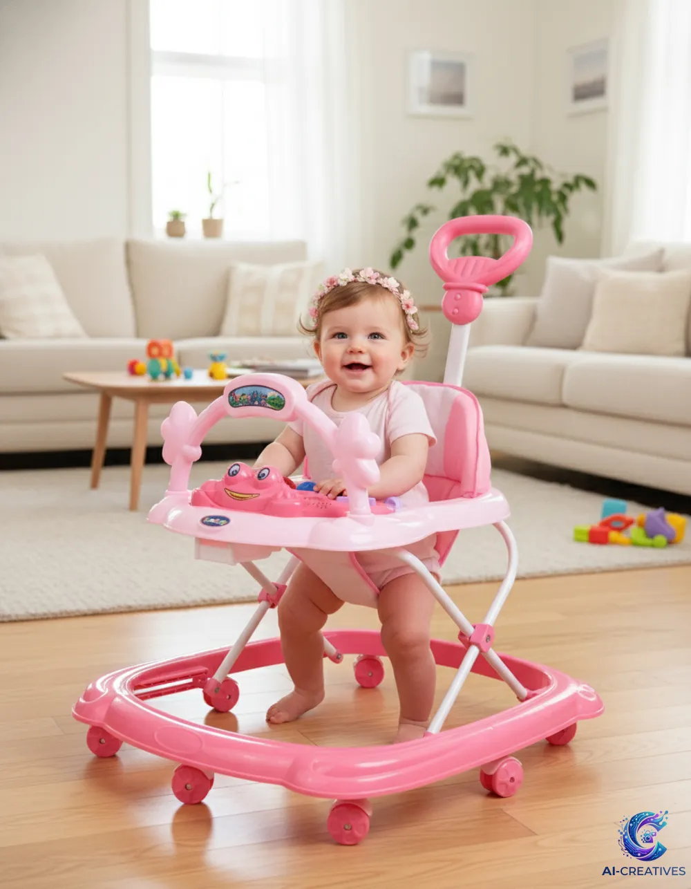 Heavy Gear E-Commerce Visuals: Bringing Baby Walkers to Life with AI Sceneries